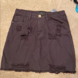 JEAN SKIRT - DARK GREEN
